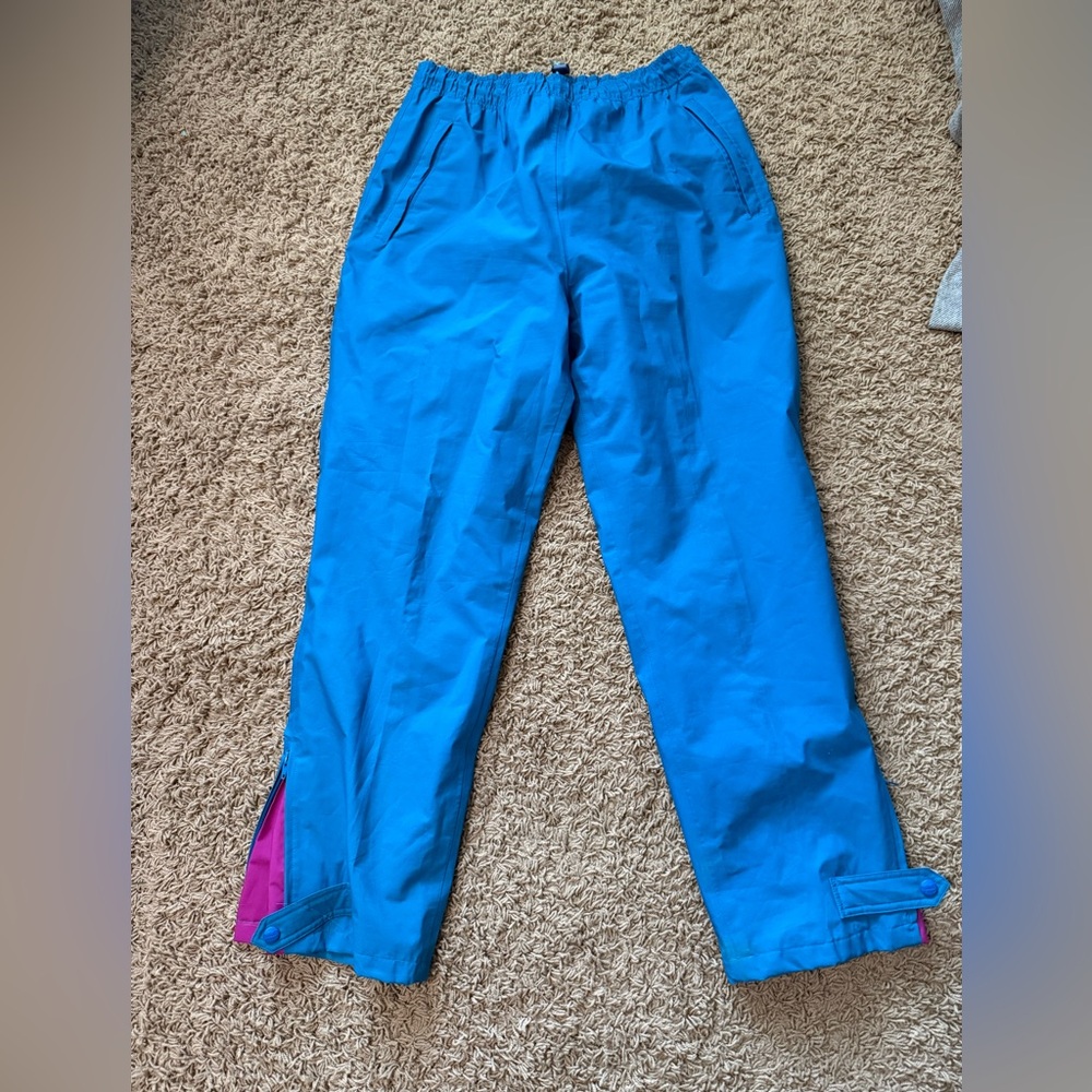LL Bean vintage Medium Pants 100% Nylon lining 90s? Teal